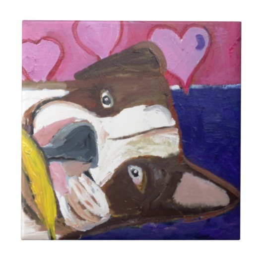 honden van eric ginsburg tegeltje (Voorkant)