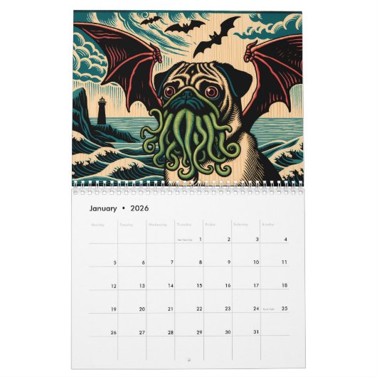 Honden van Horror Vol 2 Kalender (Jan 2026)