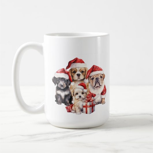 'Honden van Kerstmis' schattig hondenliefhebber Koffiemok (Links)