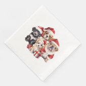 'Honden van Kerstmis' schattig hondenliefhebber Servet (Hoek)