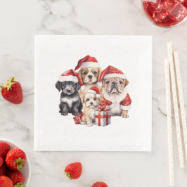 'Honden van Kerstmis' schattig hondenliefhebber Servet