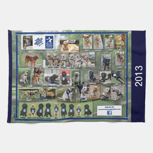 Honden van keukenhanddoek WCC 2013 (Horizontaal)