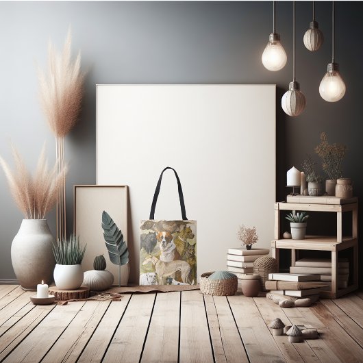 Honden van vroeger schattig tote bag