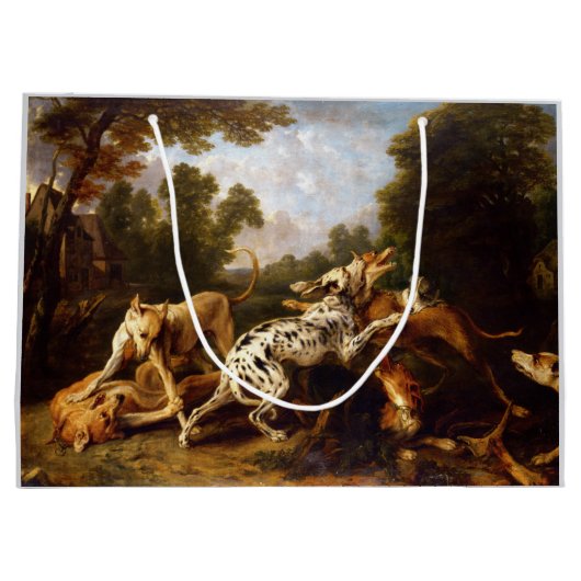 Honden vechten (door Frans Snyders) Groot Cadeauzakje (Achterkant)