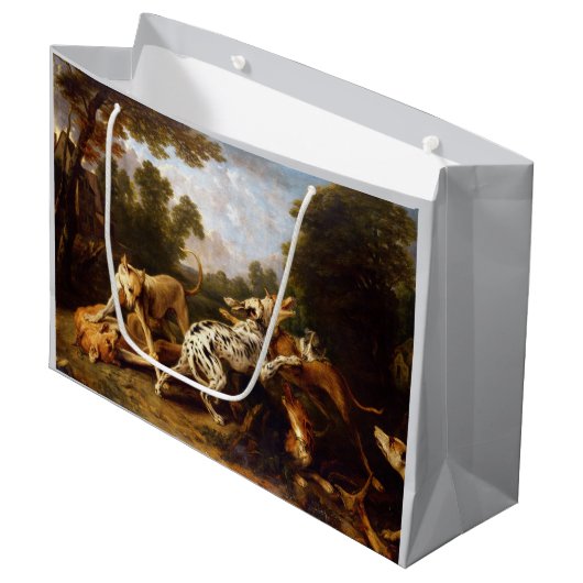 Honden vechten (door Frans Snyders) Groot Cadeauzakje (Voorkant Gekanteld)