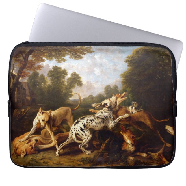 Honden vechten (door Frans Snyders) Laptop Sleeve (Voorkant)