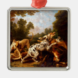 Honden vechten (door Frans Snyders) Metalen Ornament