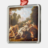 Honden vechten (door Frans Snyders) Metalen Ornament (Links)