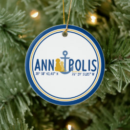 Honden verankerd in Annapolis Kerst Ornament