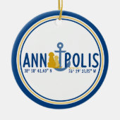 Honden Verankerd In Annapolis Kerst Ornament (Voorkant)