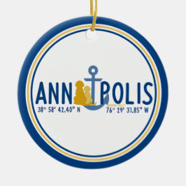 Honden Verankerd In Annapolis Kerst Ornament
