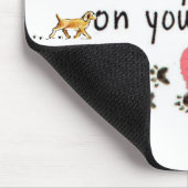 Honden Verlof handdrukken op ons hart met de naam Muismat (Hoek)