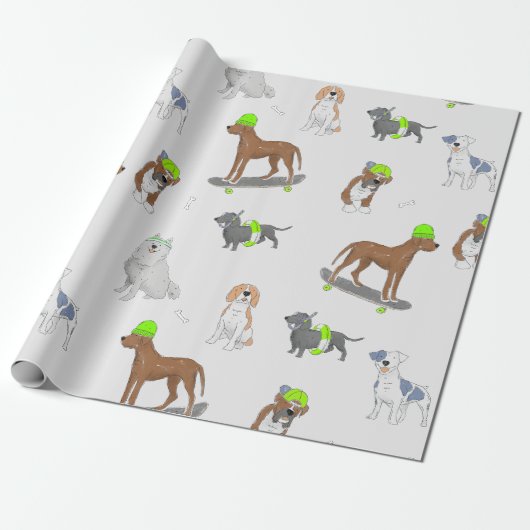 Honden Verpakkingspapier Cadeaupapier (Uitgerold)