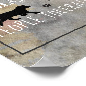 Honden verwelkomen mensen getolereerd verontruste poster (Hoek)
