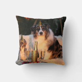 Honden vieren nieuwjaar kussen