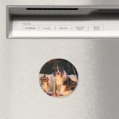 Honden vieren nieuwjaar magneet (Insitu (Vaatwasser))