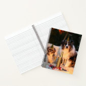 Honden vieren nieuwjaar notitieboek (Binnen)