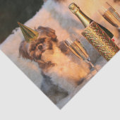 Honden vieren nieuwjaar tissuepapier (Detail)