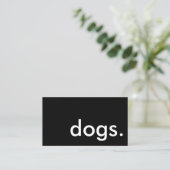 Honden. Visitekaartje (Staand voorkant)