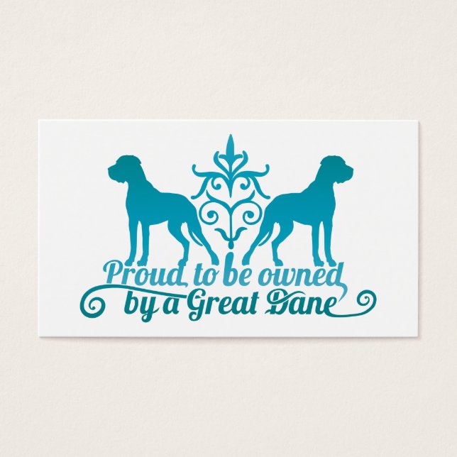 Honden Visitekaartjes Duivenblauw (Voorkant)