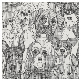 Honden voldoende zwart wit stof