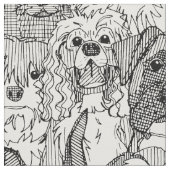 Honden voldoende zwart wit stof (Close Up)