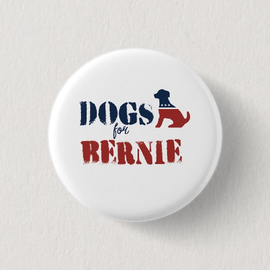 Honden voor Bernie Ronde Button 3,2 Cm (Voorkant)