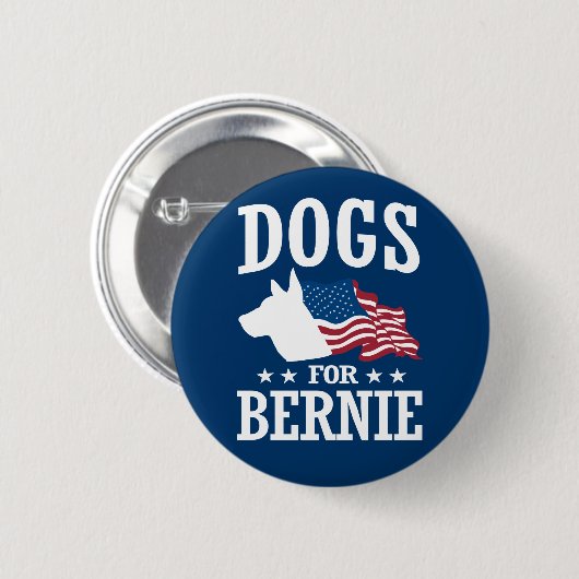 HONDEN VOOR BERNIE SANDERS RONDE BUTTON 5,7 CM (Voorkant /achterkant)