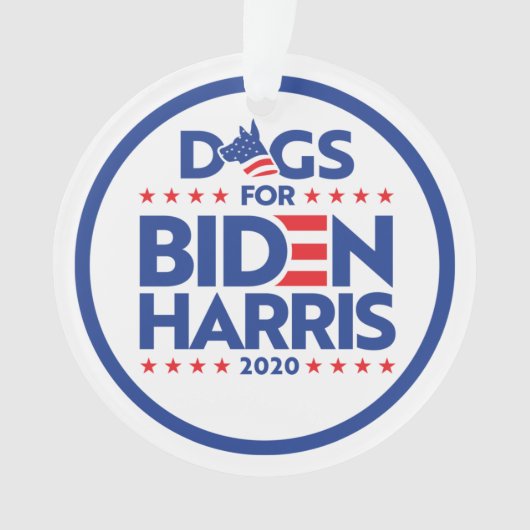 HONDEN VOOR BIDEN HARRIS 2020 ORNAMENT (voorkant)