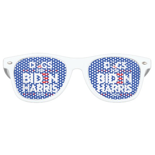 HONDEN VOOR BIDEN HARRIS RETRO ZONNEBRIL (Voorkant)