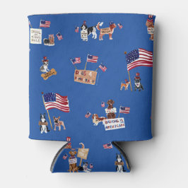 HONDEN VOOR DEMOCRATIE Patriottisch Blauw Blikjeskoeler