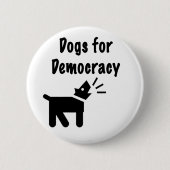 Honden voor Democratie Ronde Button 5,7 Cm (Voorkant)