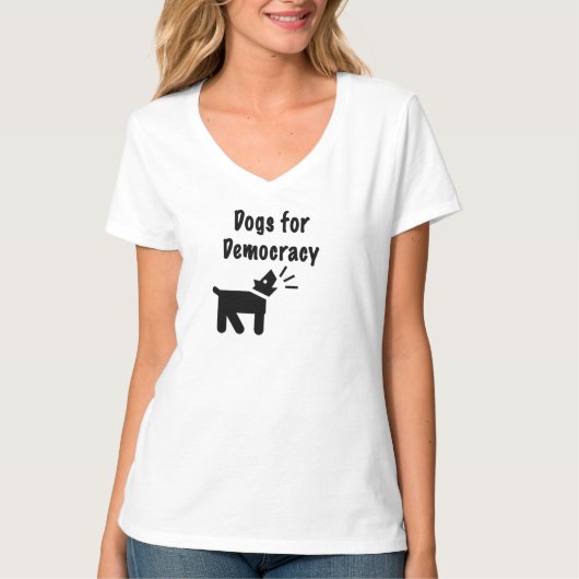 Honden voor Democratie T-shirt (Voorkant)