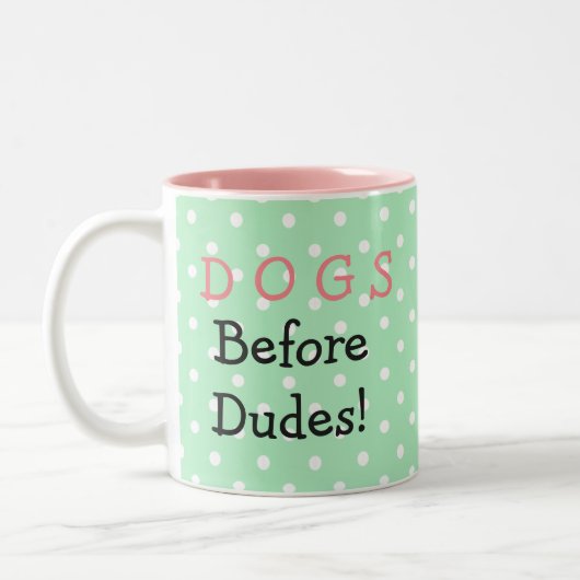 Honden voor dudes Green mok (Links)