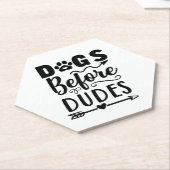 Honden voor Dudes Kartonnen Onderzetters (Schuin)