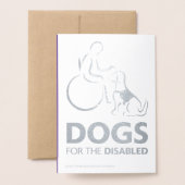 Honden voor gehandicapten Aanpasbaar Folie Kaarten (Met envelop)