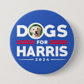 Honden voor Harris 2024 aangepaste gepersonaliseer Ronde Button 7,6 Cm (Voorkant)