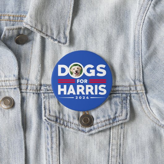 Honden voor Harris 2024 aangepaste gepersonaliseer Ronde Button 7,6 Cm (In situ)