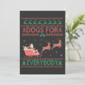 Honden Voor Iedereen Grappige Lelijke Kersttrui Kaart (Staand voorkant)