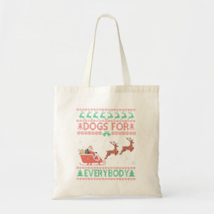 Honden Voor Iedereen Grappige Lelijke Kersttrui   Tote Bag