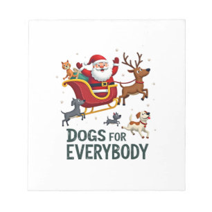Honden Voor Iedereen Kerstman Grappig Kerstmis Xma Notitieblok