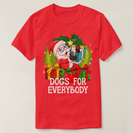 Honden voor iedereen met kerstmis t-shirt (Design voorkant)