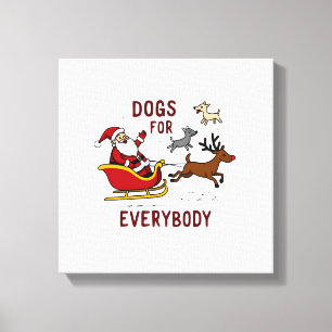 Honden Voor Iedereen Sinterklaas Grappig Kerstmis Canvas Afdruk