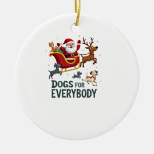 Honden voor iedereen Sinterklaas Grappige Kerstmis Keramisch Ornament