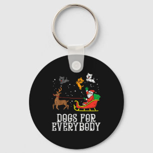 Honden Voor Iedereen Sinterklaas Grappige Kerstmis Sleutelhanger
