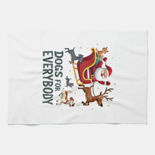 Honden voor iedereen Sinterklaas Grappige Kerstmis Theedoek