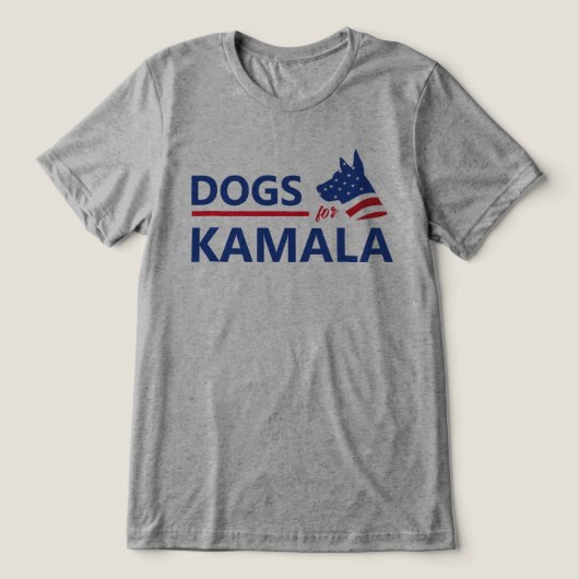 Honden voor Kamala Tri-Blend Shirt (Design voorkant)