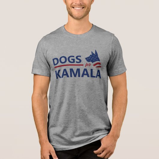 Honden voor Kamala Tri-Blend Shirt (Voorkant)