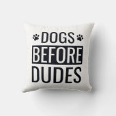 Honden Voor Mannen Citaat Kussen (Achterkant)