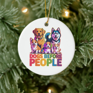 Honden Voor Mensen Grappig Ontwerp Voor Hondenlief Keramisch Ornament